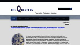 What Questers1944.org website looked like in 2022 (1 year ago)