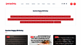 What Quoteshappybirthday.com website looked like in 2022 (1 year ago)
