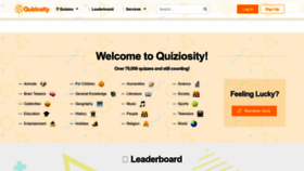 What Quiziosity.com website looked like in 2023 (1 year ago)