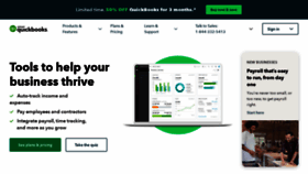 What Quickbooksonline.com website looked like in 2023 (1 year ago)