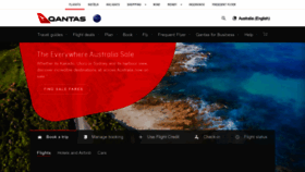 What Qantas.com.au website looked like in 2023 (1 year ago)