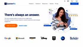 What Questionpro.com website looked like in 2023 (1 year ago)