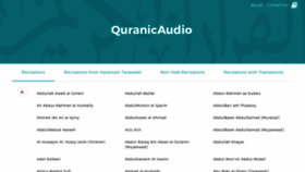 What Quranicaudio.com website looked like in 2023 (1 year ago)