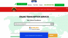What Quicktranscriptionservice.com website looked like in 2023 (1 year ago)