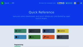 What Quickref.me website looked like in 2023 (1 year ago)