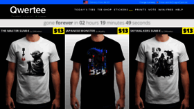 What Qwertee.com website looks like in 2024 