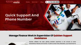 What Quickensupporthelpnumber.com website looks like in 2024 