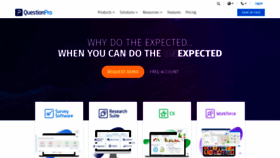 What Questionpro.com website looks like in 2024 