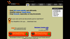 What Readpal.com website looked like in 2012 (12 years ago)
