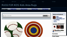 What Rugsforkids.net website looked like in 2012 (12 years ago)