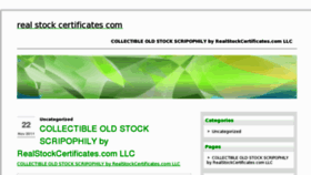 What Realstockcertificates.com website looked like in 2012 (12 years ago)