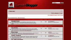 What Rumahblogger.com website looked like in 2012 (12 years ago)