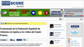 What Runscore.net website looked like in 2012 (12 years ago)