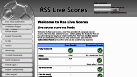 What Rsslivescores.com website looked like in 2012 (12 years ago)