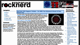 What Rocknerd.org website looked like in 2012 (12 years ago)