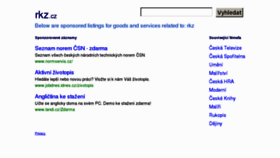 What Rkz.cz website looked like in 2011 (13 years ago)