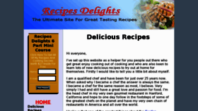 What Recipesdelights.com website looked like in 2011 (13 years ago)