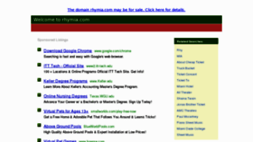 What Rhymia.com website looked like in 2012 (11 years ago)