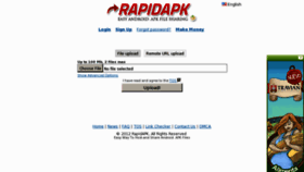 What Rapidapk.com website looked like in 2012 (11 years ago)