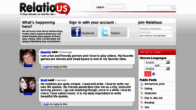 What Relatious.com website looked like in 2012 (11 years ago)