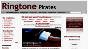 What Ringtonepirates.de website looked like in 2012 (11 years ago)