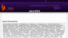 What Rapidfiledownload.com website looked like in 2012 (11 years ago)