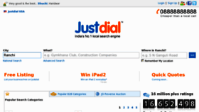 What Ranchi.justdial.com website looked like in 2012 (11 years ago)