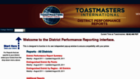 What Reports.toastmasters.org website looked like in 2012 (11 years ago)