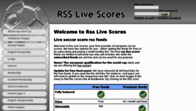 What Rsslivescores.com website looked like in 2012 (11 years ago)