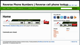 What Reverse-phone-numbers.com website looked like in 2012 (11 years ago)