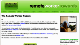 What Remoteworkerawards.com website looked like in 2013 (11 years ago)