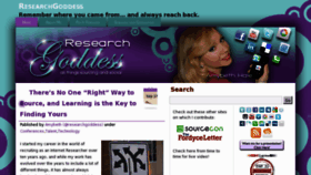 What Researchgoddess.com website looked like in 2013 (12 years ago)