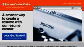 What Resumecreatoronline.com website looked like in 2013 (11 years ago)