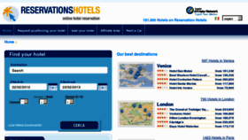 What Reservationshotels.net website looked like in 2013 (11 years ago)