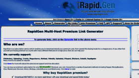 What Rapidgen.net website looked like in 2013 (11 years ago)
