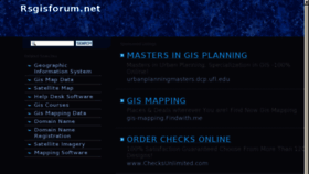 What Rsgisforum.net website looked like in 2013 (11 years ago)