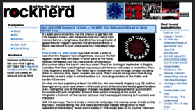 What Rocknerd.org website looked like in 2013 (10 years ago)