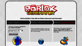What Robloxgenerator.com website looked like in 2013 (10 years ago)
