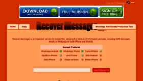 What Recovermessages.com website looked like in 2013 (10 years ago)