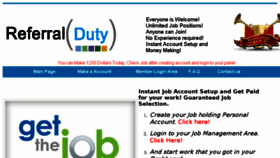 What Referralduty.com website looked like in 2013 (10 years ago)
