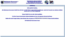 What Rieckmann-kurzwaren.de website looked like in 2013 (10 years ago)