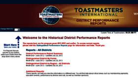 What Reports.toastmasters.org website looked like in 2013 (10 years ago)