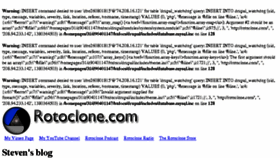 What Rotoclone.com website looked like in 2013 (10 years ago)