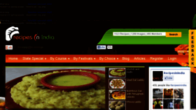 What Recipesinindia.com website looked like in 2013 (10 years ago)