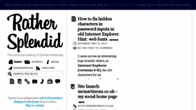 What Rathersplendid.net website looked like in 2014 (10 years ago)