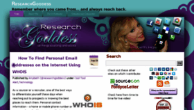 What Researchgoddess.com website looked like in 2014 (11 years ago)