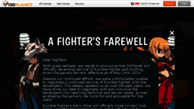 What Rumblefighter.com website looked like in 2014 (10 years ago)