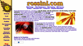 What Rossini.com website looked like in 2014 (10 years ago)