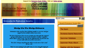 What Romancescams.info website looked like in 2014 (9 years ago)