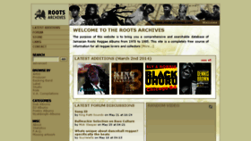 What Roots-archives.com website looked like in 2014 (9 years ago)